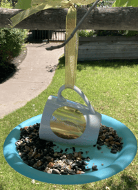 Memory care sensory activity bird feeder materials with seeds and nuts at The Lighthouse at Chico